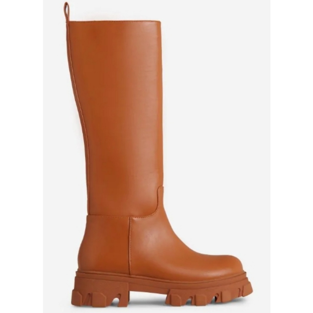 NEW Ego Brown Faux Leather Boots